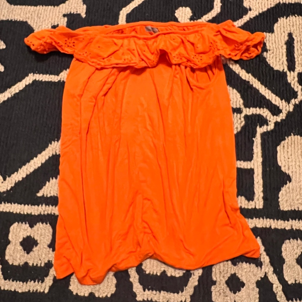 Inextenso - Bright Orange Off the Shoulder